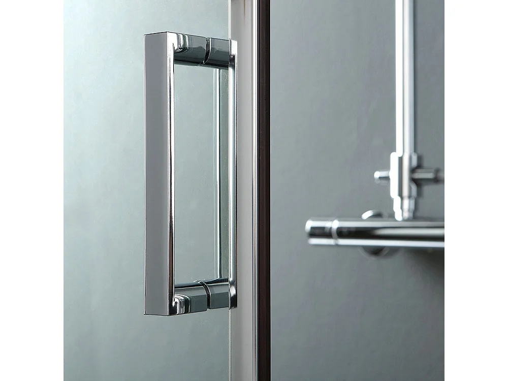 Porte De Douche En Niche De 110 Cm Verre Transparent