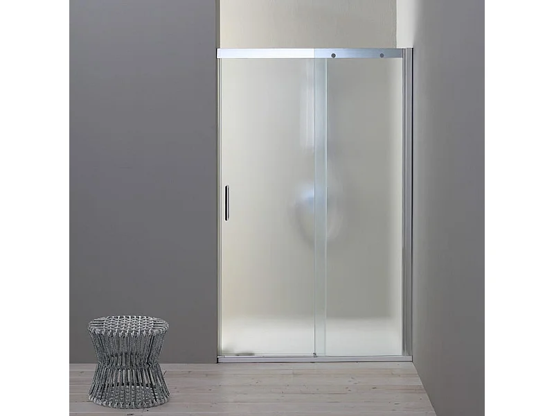 Porte De Douche En Niche 140 Cm Côté Fixe À Droite Verre Satiné | Dream