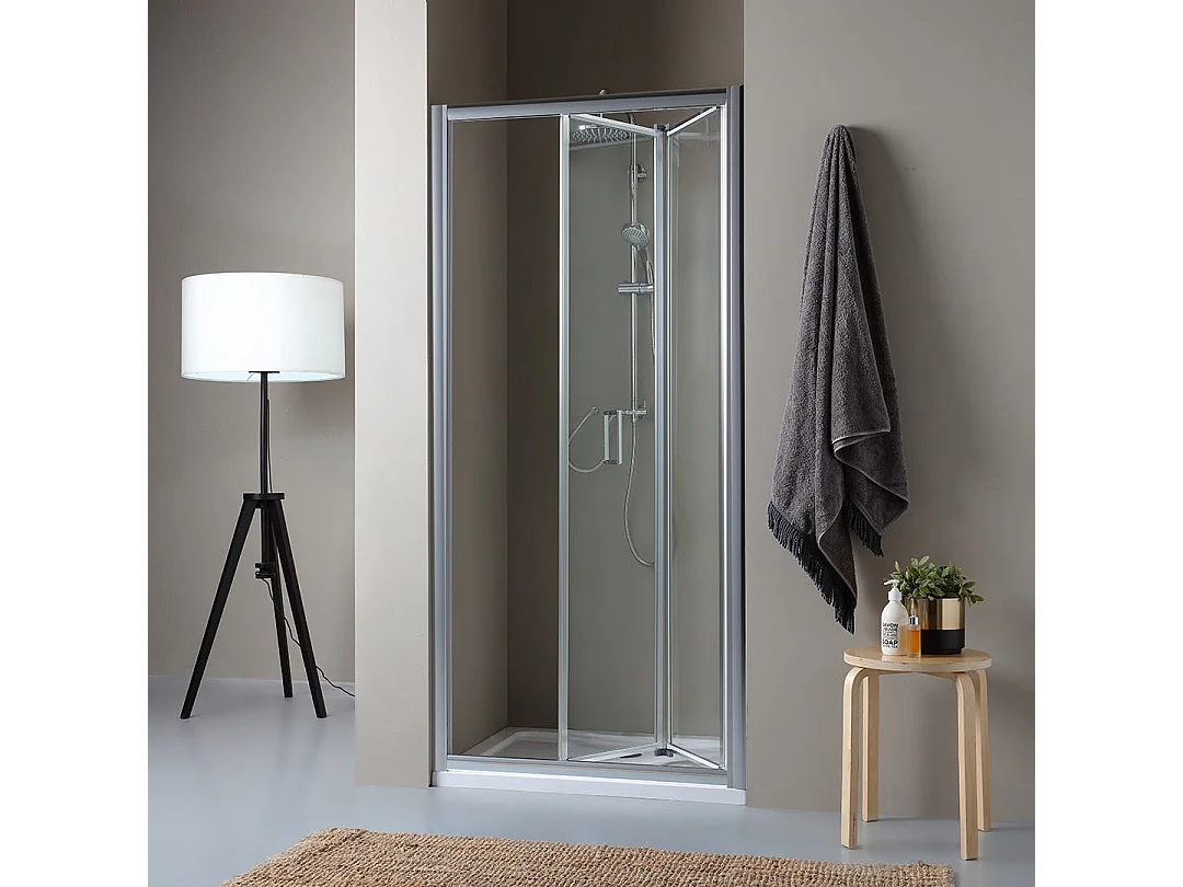 Porte De Douche En Niche 85Cm Ouverture Pliante | Soffio