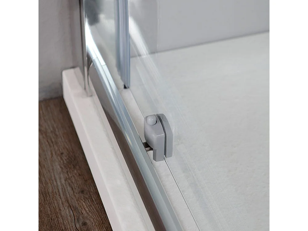 Porte De Douche Pour Niche Réversible De 130 Cm En Verre Transparent | New Giada