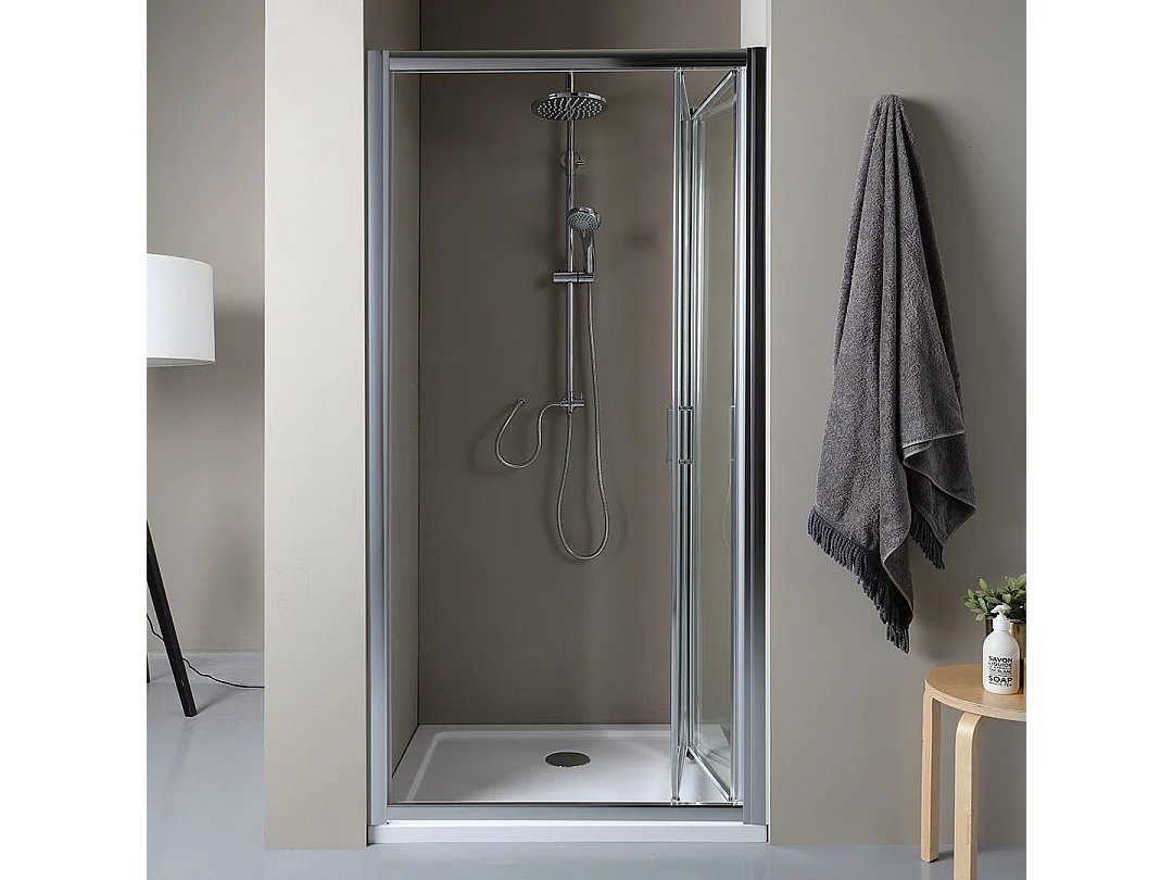 Porte De Niche De Douche Avec Ouverture Pliante 80Cm | Soffio