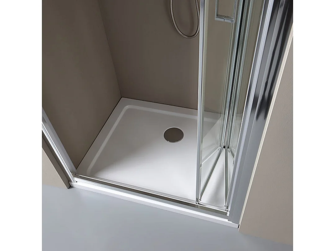 Porte De Niche De Douche Avec Ouverture Pliante 80Cm | Soffio