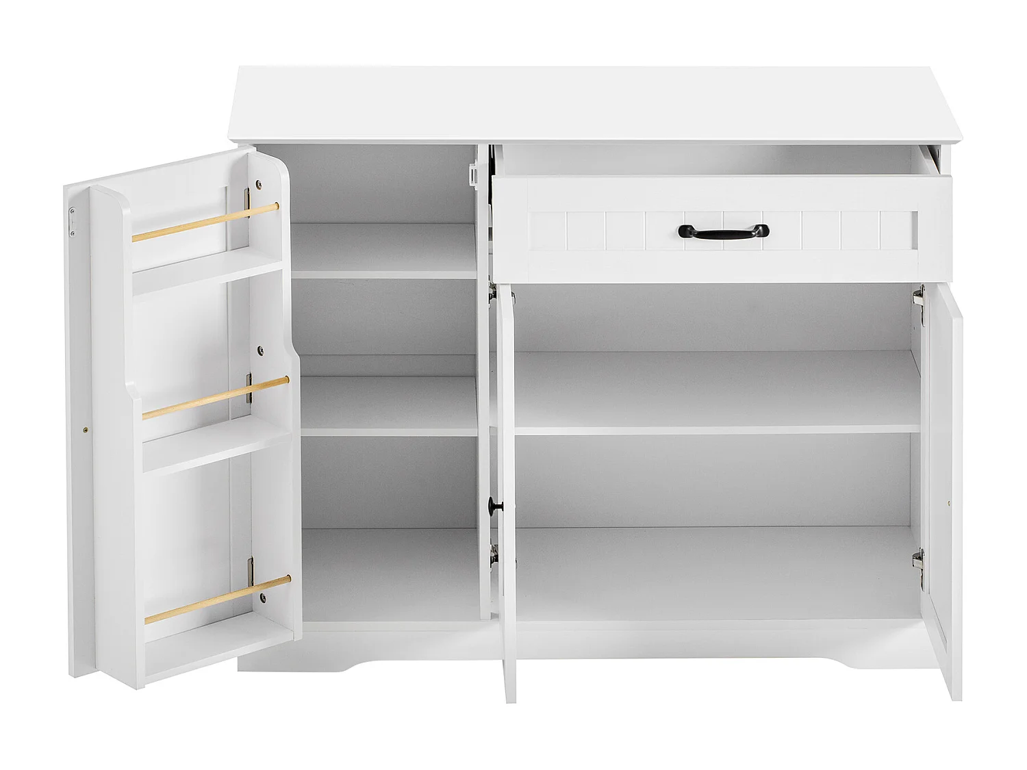 Credenza con 3 ante e 1 cassetto - Legno MDF - Bianco