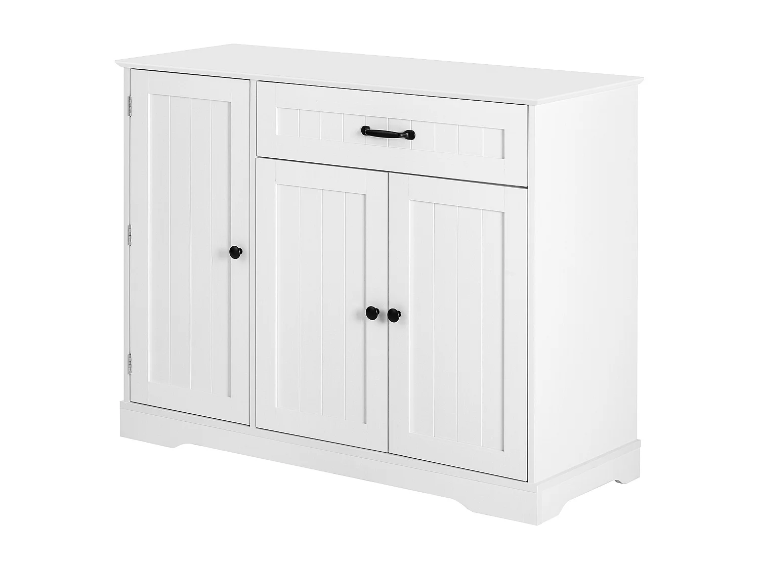 Credenza con 3 ante e 1 cassetto - Legno MDF - Bianco