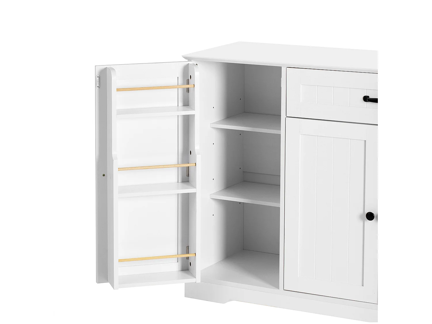 Credenza con 3 ante e 1 cassetto - Legno MDF - Bianco