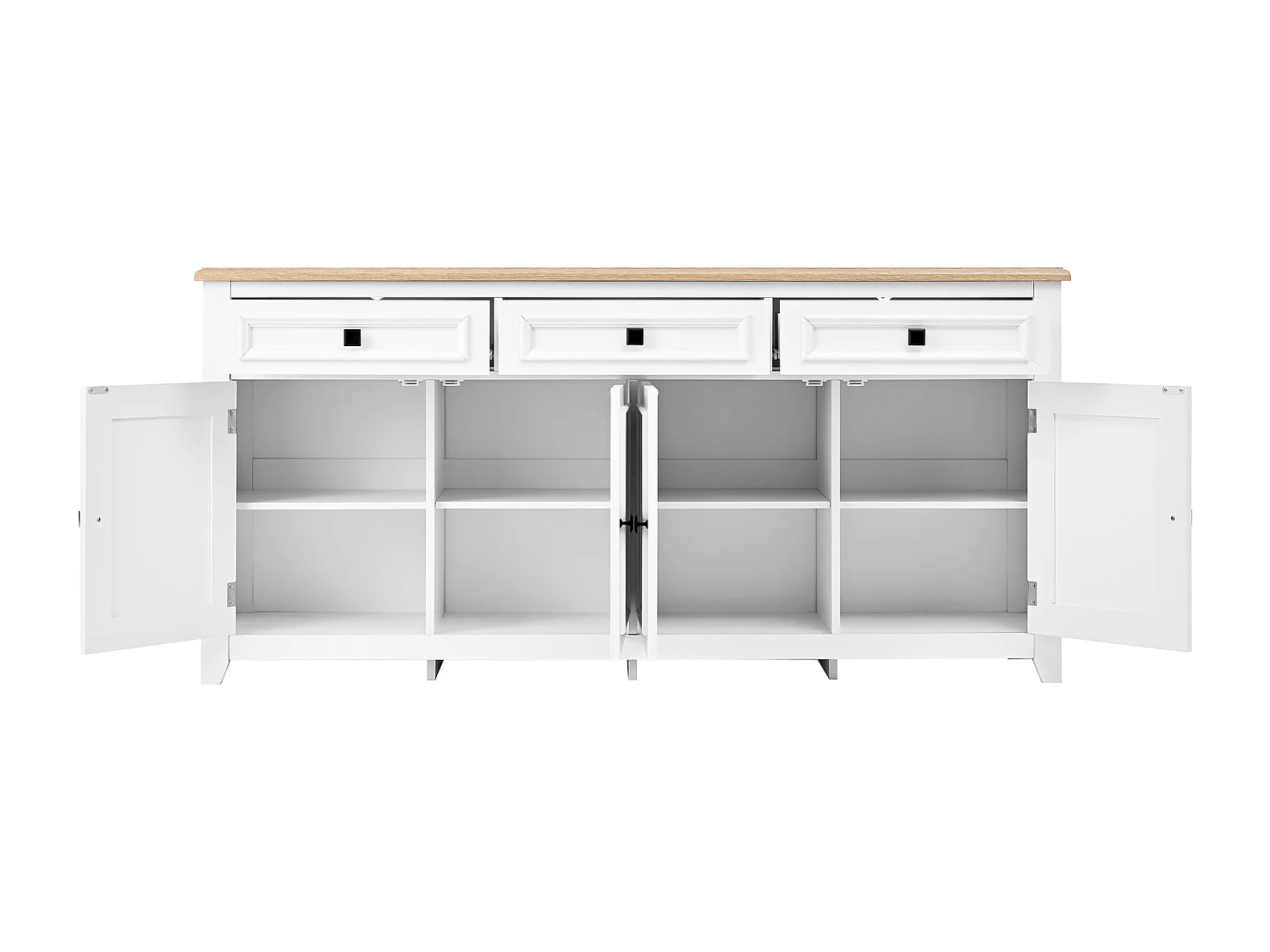Credenza con 4 ante e 3 cassetti - Legno MDF - Bianco