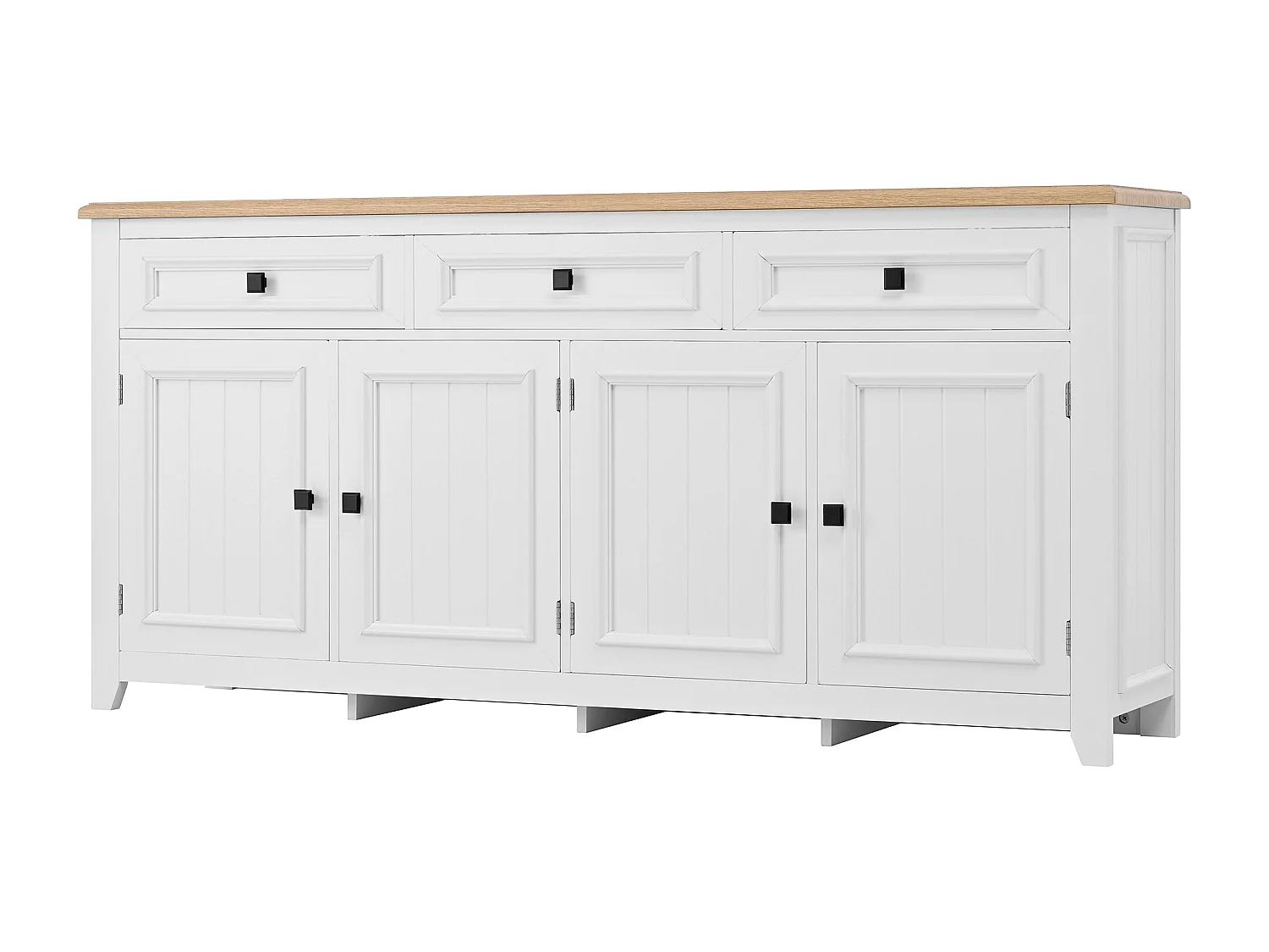 Credenza con 4 ante e 3 cassetti - Legno MDF - Bianco