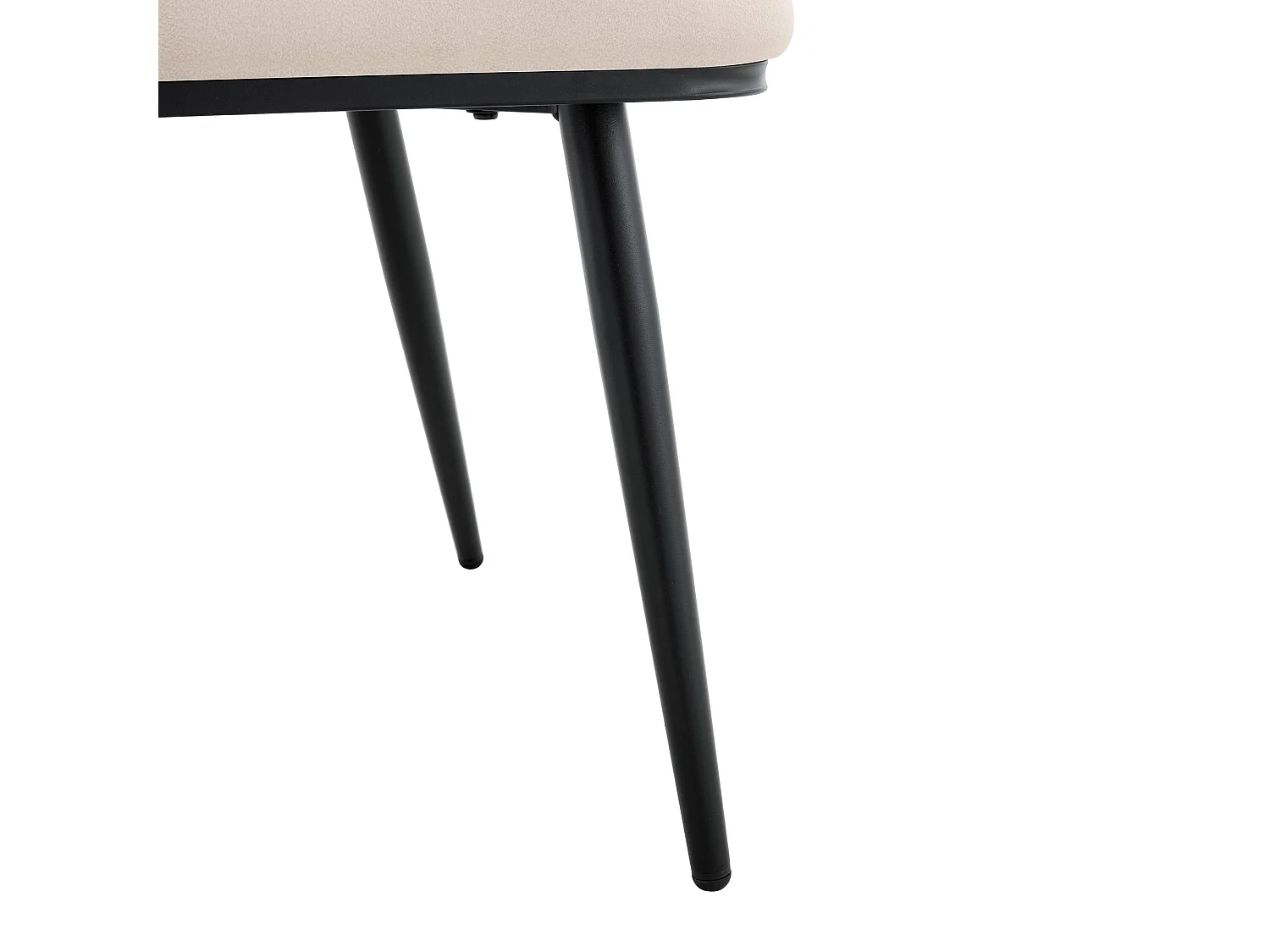 Set van 2 stoelen met bolvormige kettingrugleuning - Fluweel en metaal - Gebroken wit