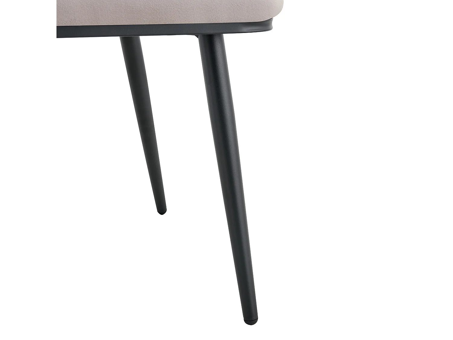 Set van 2 stoelen met bolvormige kettingrugleuning - Fluweel en metaal - Grijs