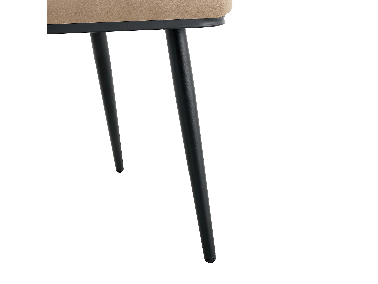 Set van 2 stoelen met bolvormige kettingrugleuning - Fluweel en metaal - Camel