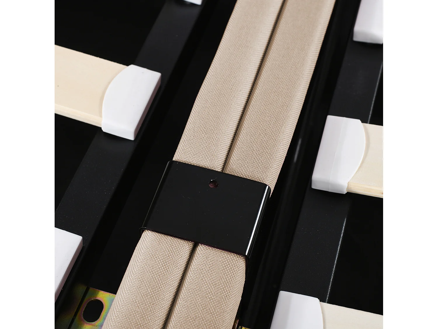 Lit double coffre adulte 180x200cm convertible en lit enfant 2 x 90x 200cm - Tissu lin beige