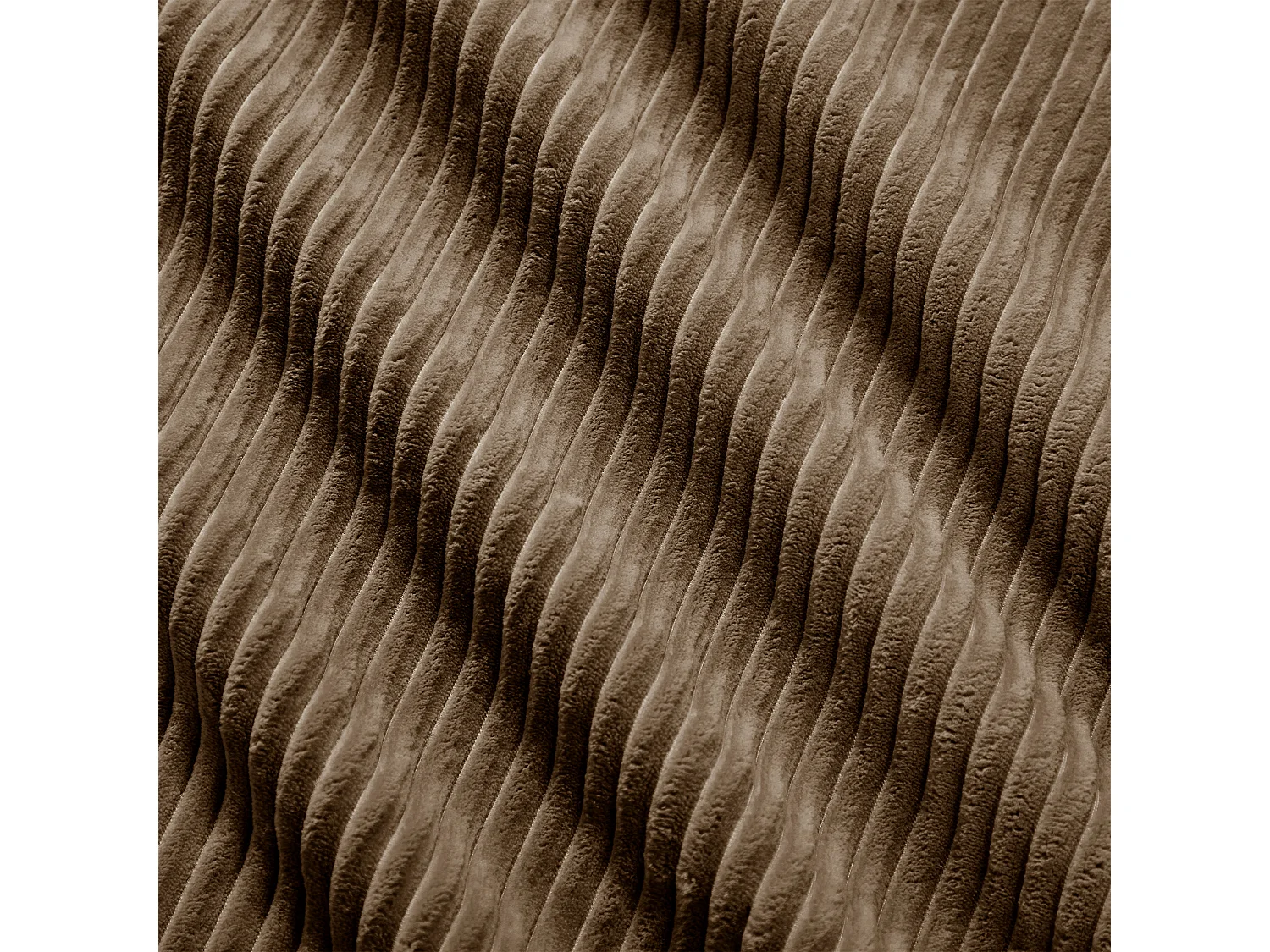 Canapé 2 places d'angle modulable - en Velours côtelé - avec 2 oreillers et pouf - ergonomique- 208x178x70cm - Marron