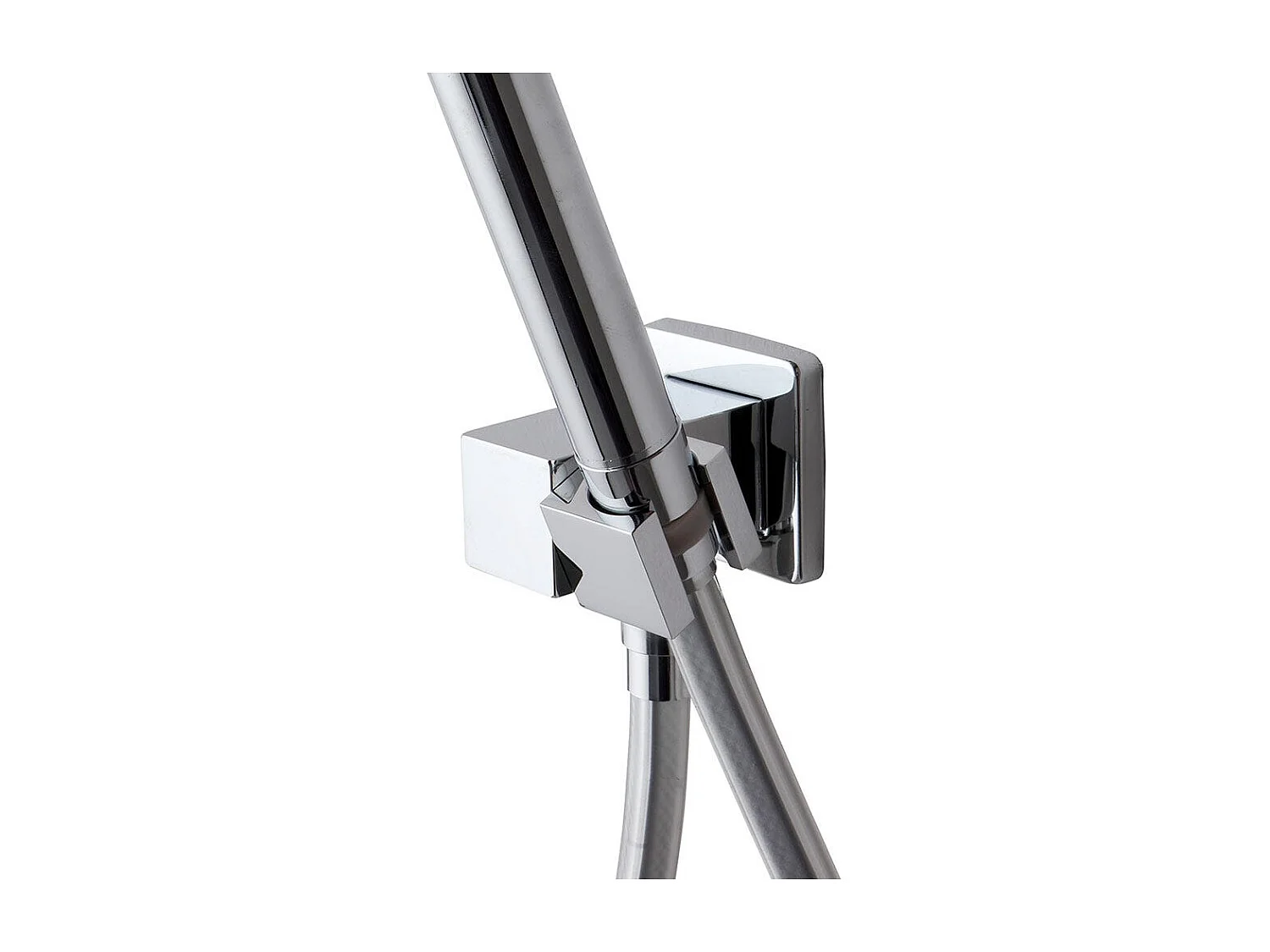 Set Complet De Pomme Haute, Pommeau De Douche Manuel, Prise D'eau, Mitigeur Chromé 6Pc