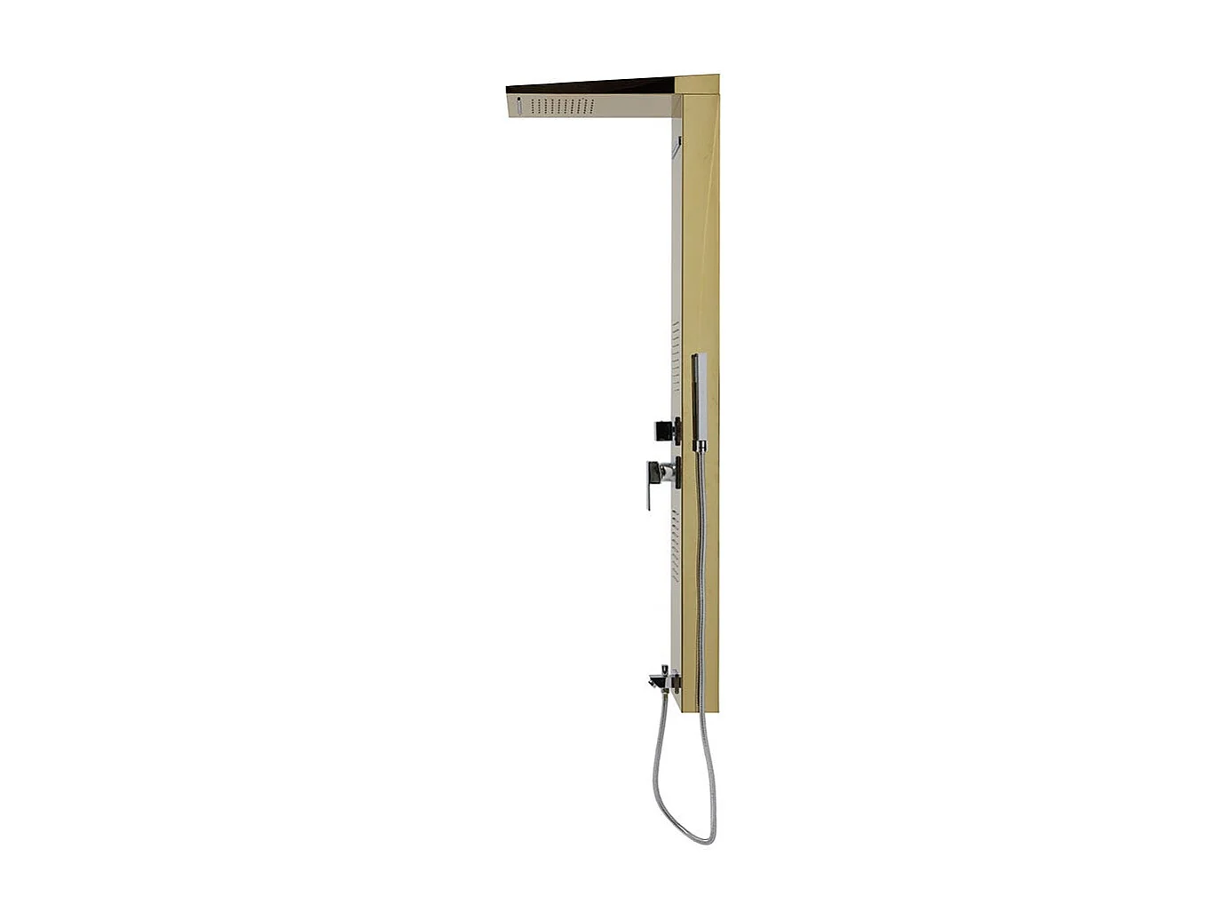 Panneau De Douche Or Avec Hydromassage Et Design Moderne Mural H 150Cm