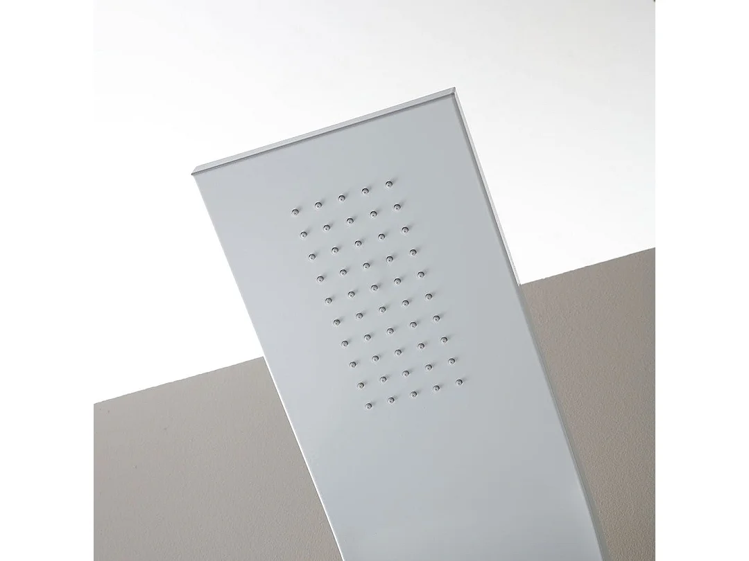 Panneau De Douche En Aluminium Blanc Avec Pommeau Et Hydromassage