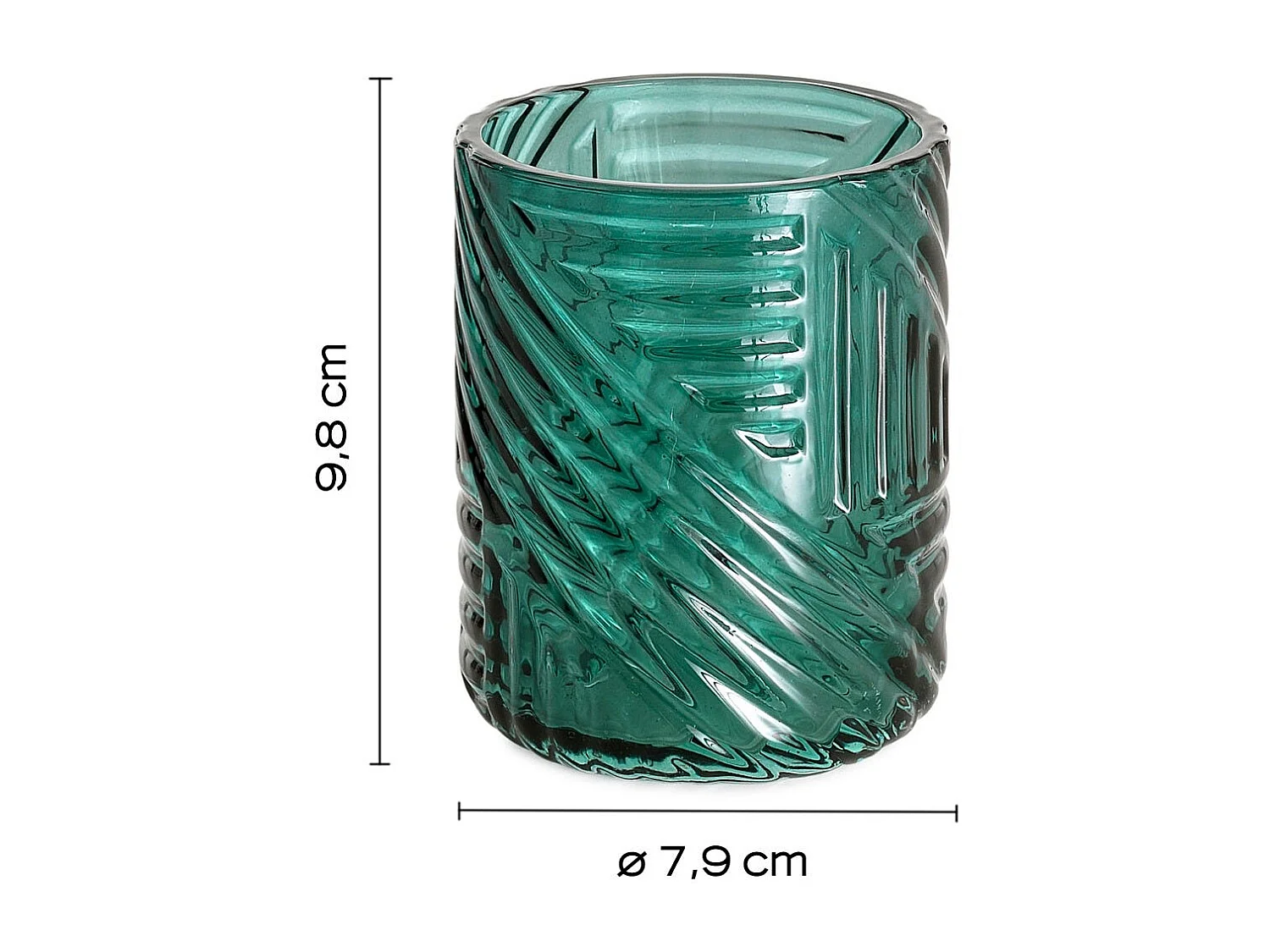 Porte-Brosse À Dents En Verre Vert | Fiordaliso