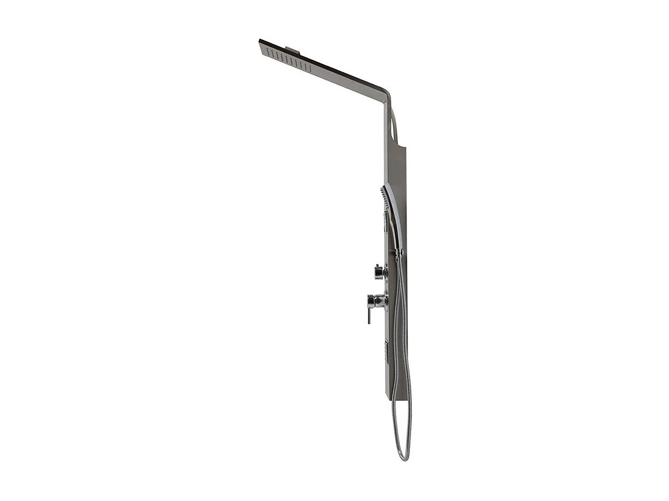 Panneau De Douche En Acier Brossé Avec Hydromassage Et Pommeau Supérieur