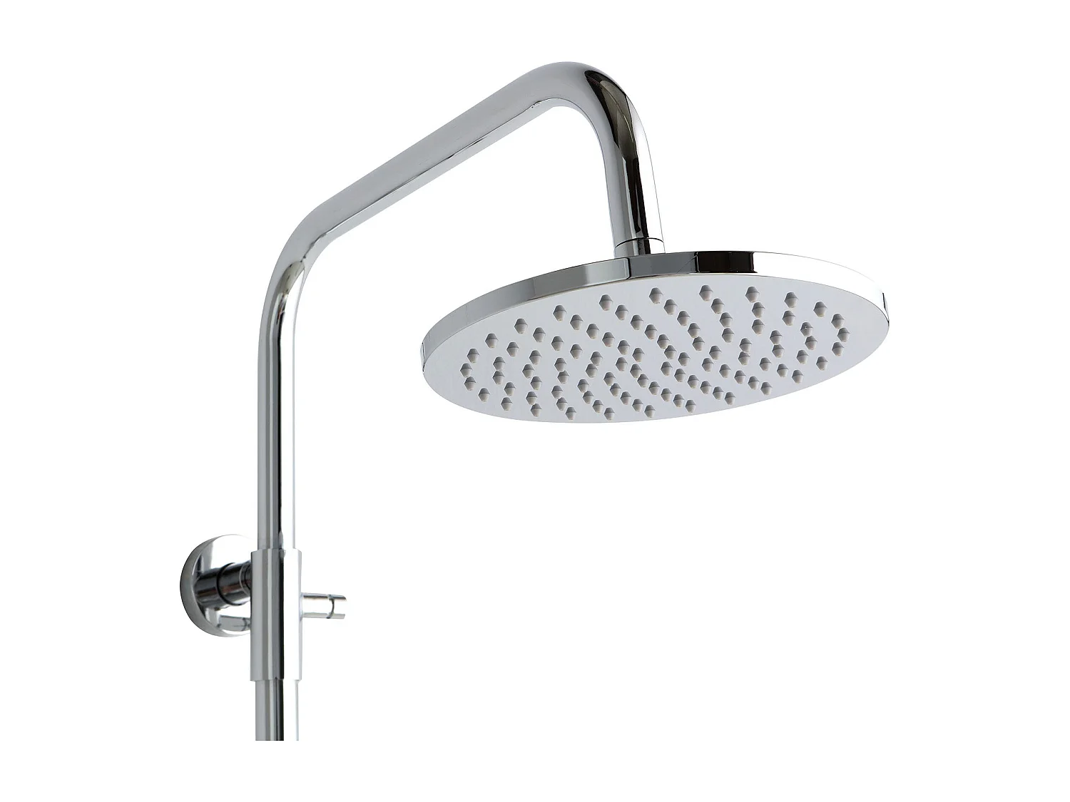 Colonne De Douche Avec Douchette Et Pommeau Fixe Ronde