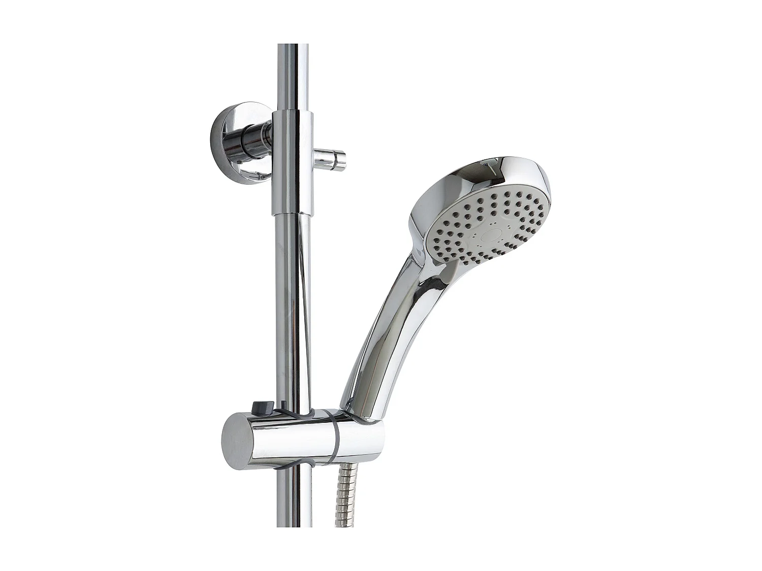 Colonne De Douche Avec Douchette Et Pommeau Fixe Ronde