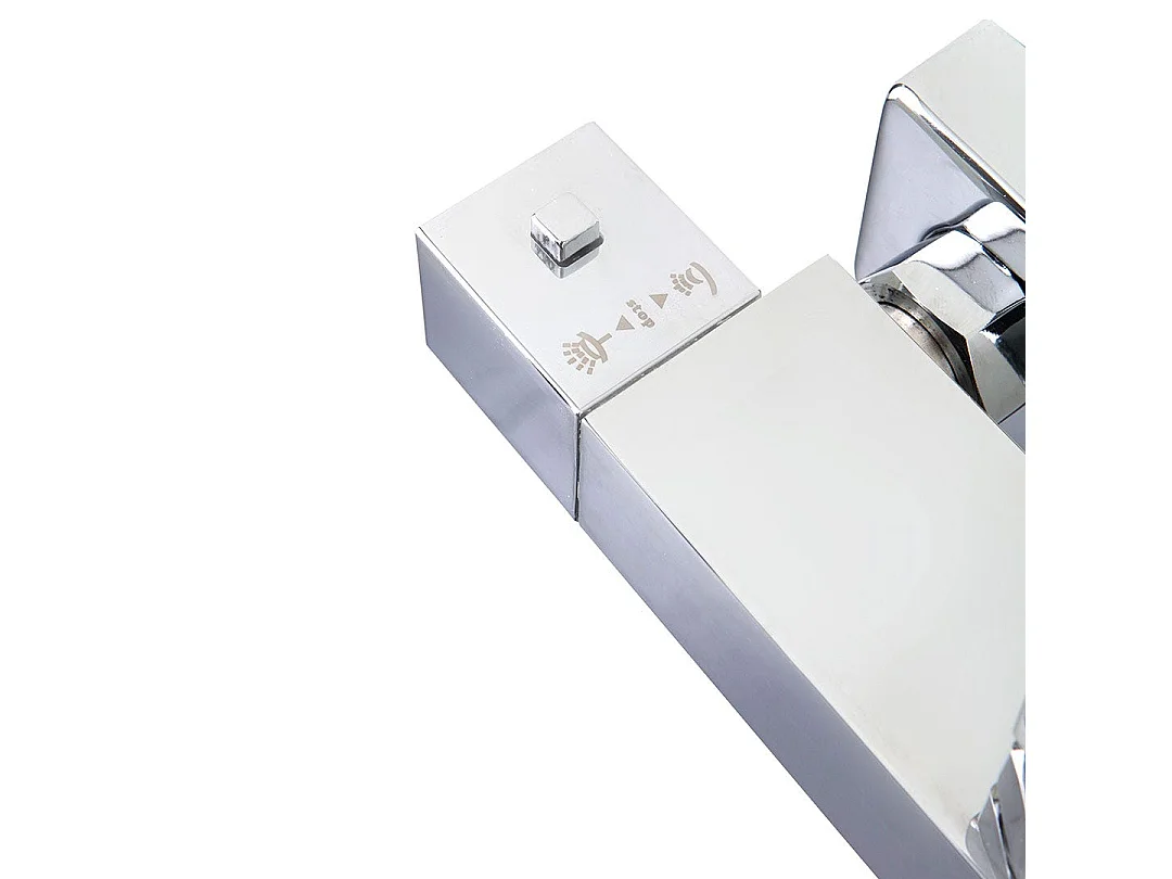 Colonne De Douche Thermostatique Carrée Finition Chromée