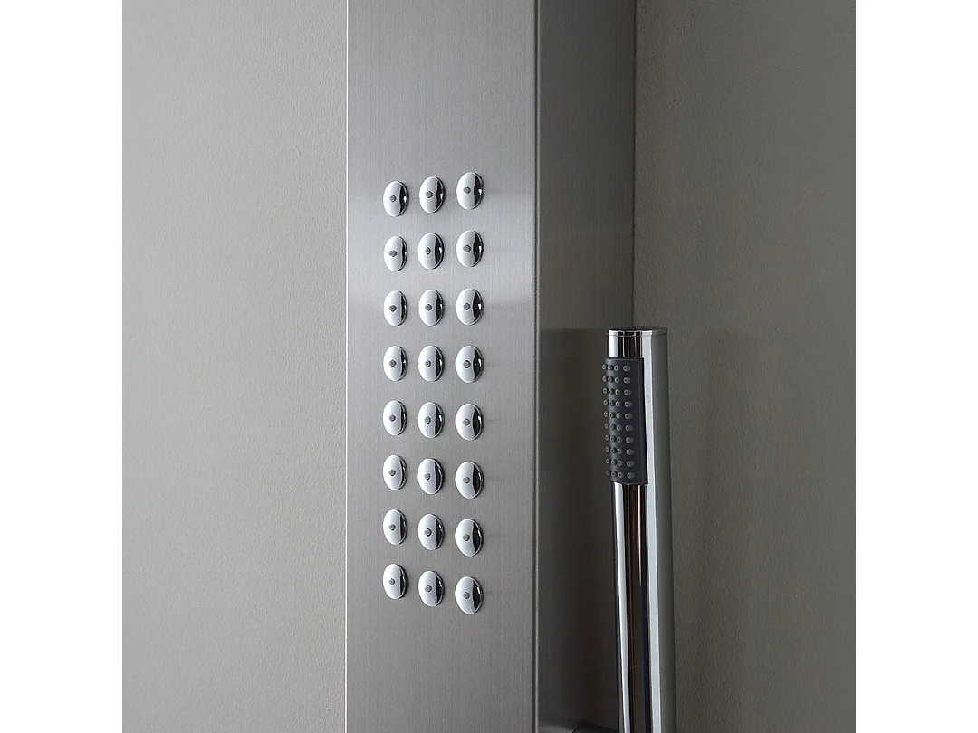 Panneau De Douche En Acier Inoxydable 304 Brossé H 125Cm