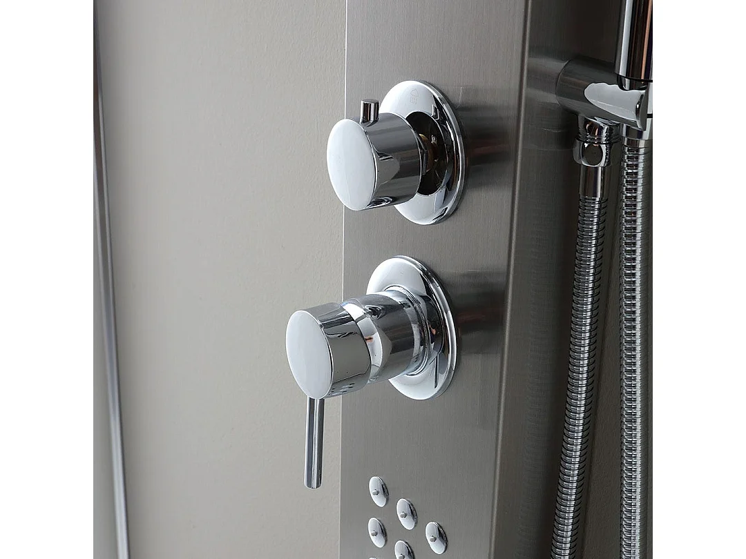 Panneau De Douche En Acier Inoxydable 304 Brossé H 125Cm