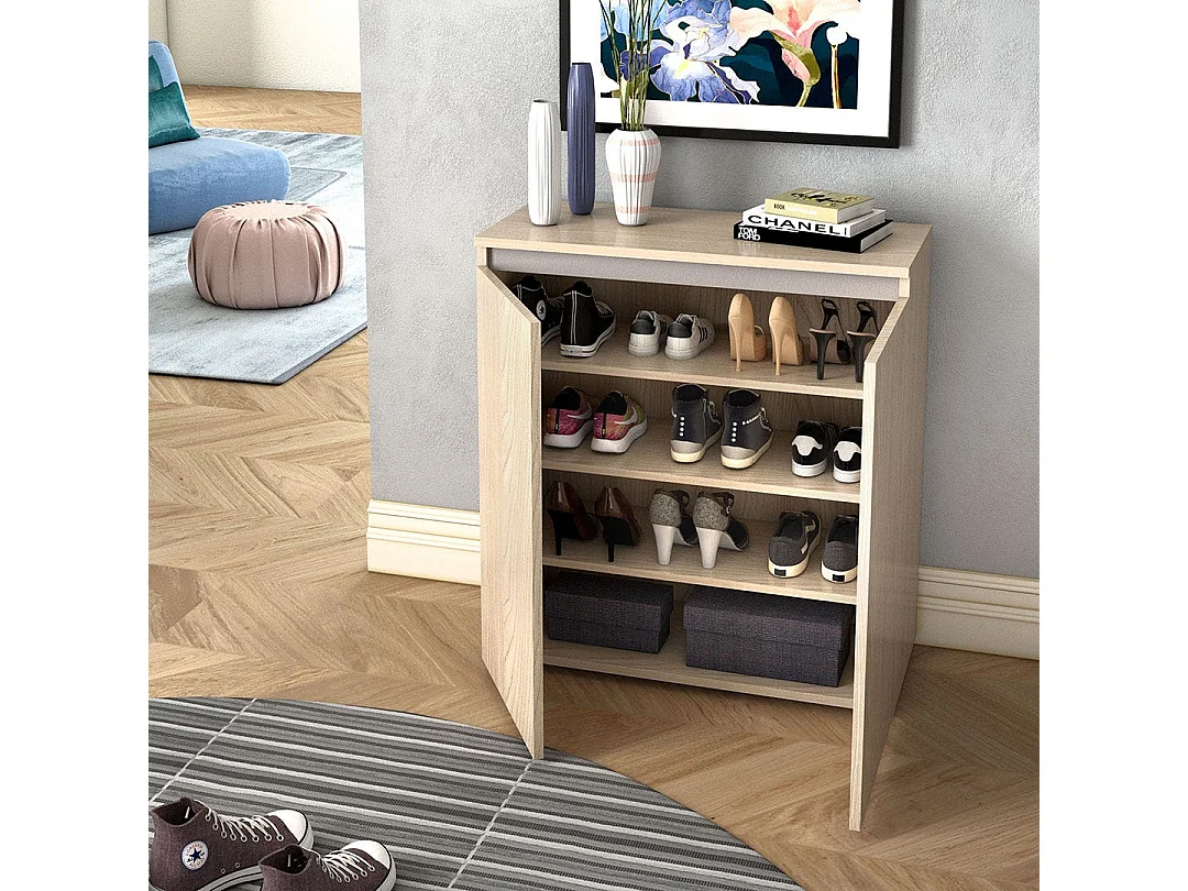 Armoire Polyvalente Effet Bois D'orme 2 Portes