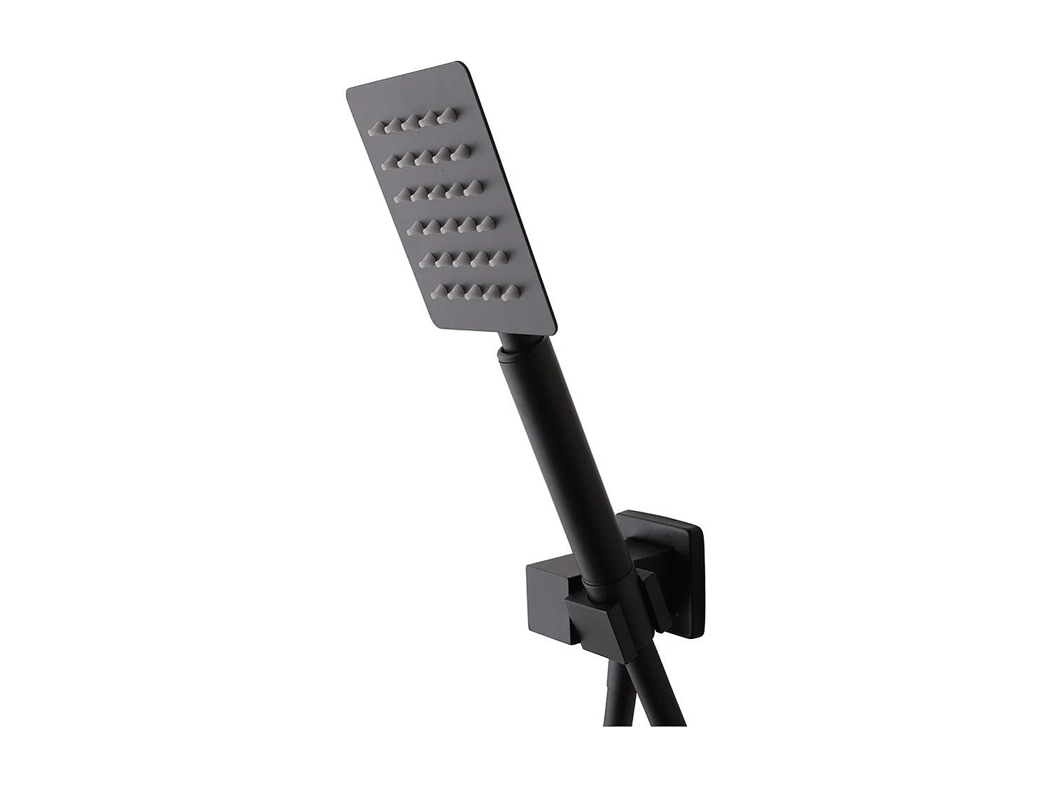 Set De Douche Complet: Pomme Haute, Support Mural, Ensemble De Douche En Noir Mat