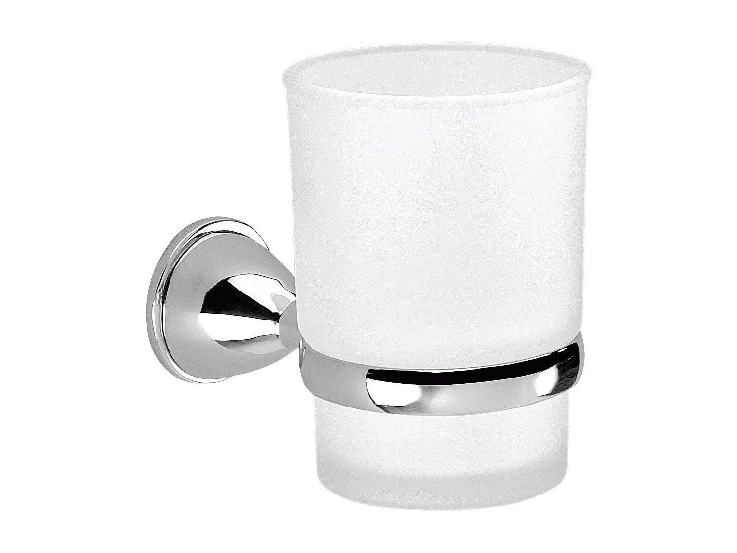 Porte-Brosses À Dents Gemma Mural En Acier Chromé Et Verre