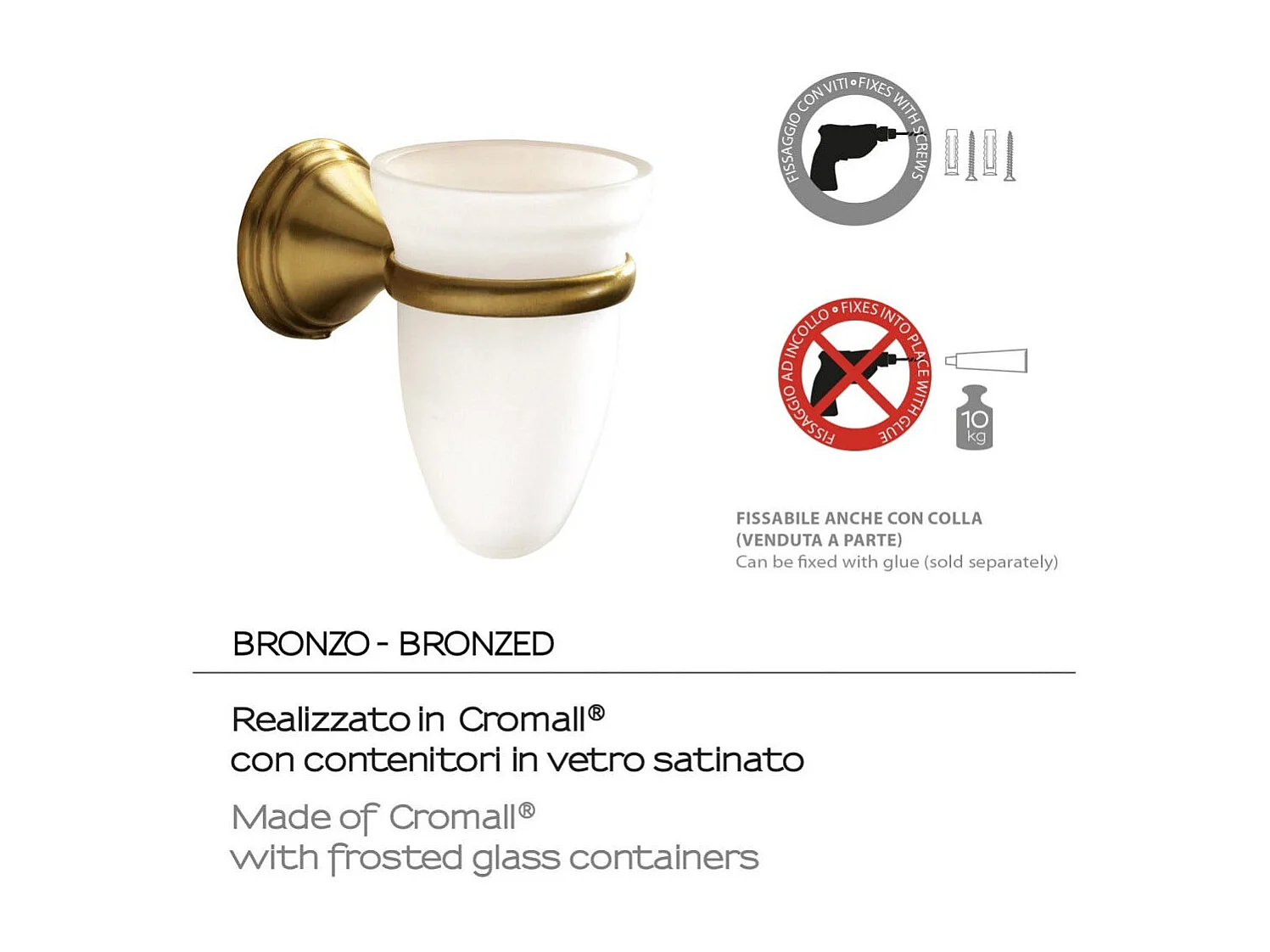 Porte-Brosse À Dents En Verre Brossé | Rosa