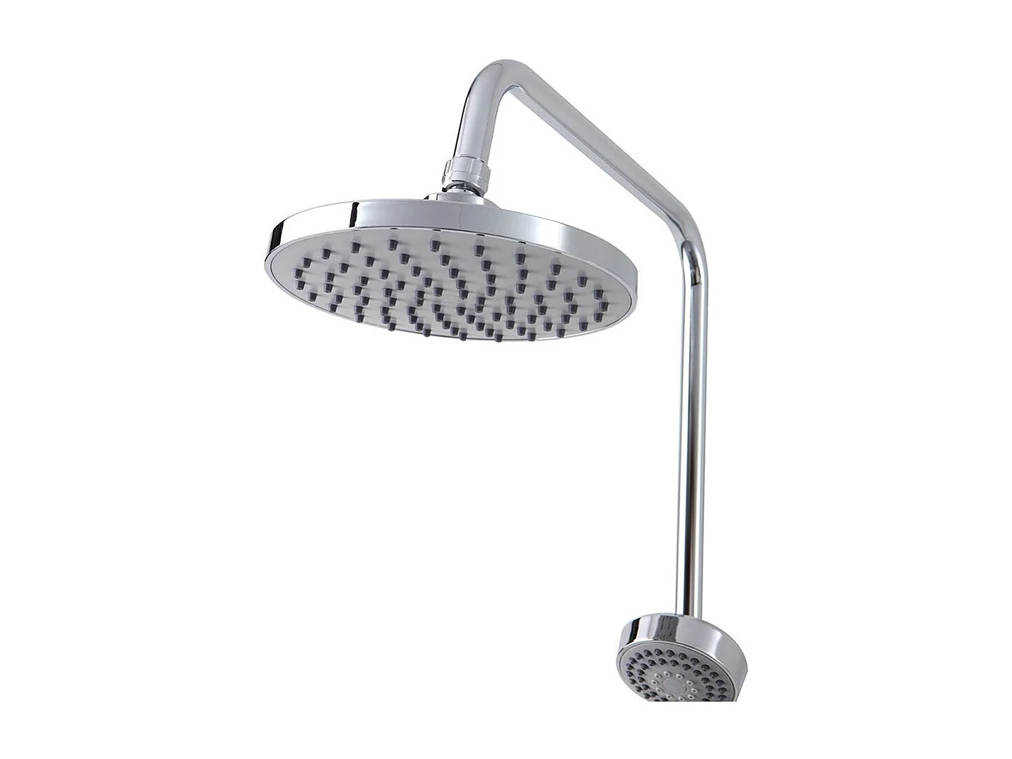 Colonne De Douche En Laiton Chromé Avec Douche De Tête Et Douchette À Main