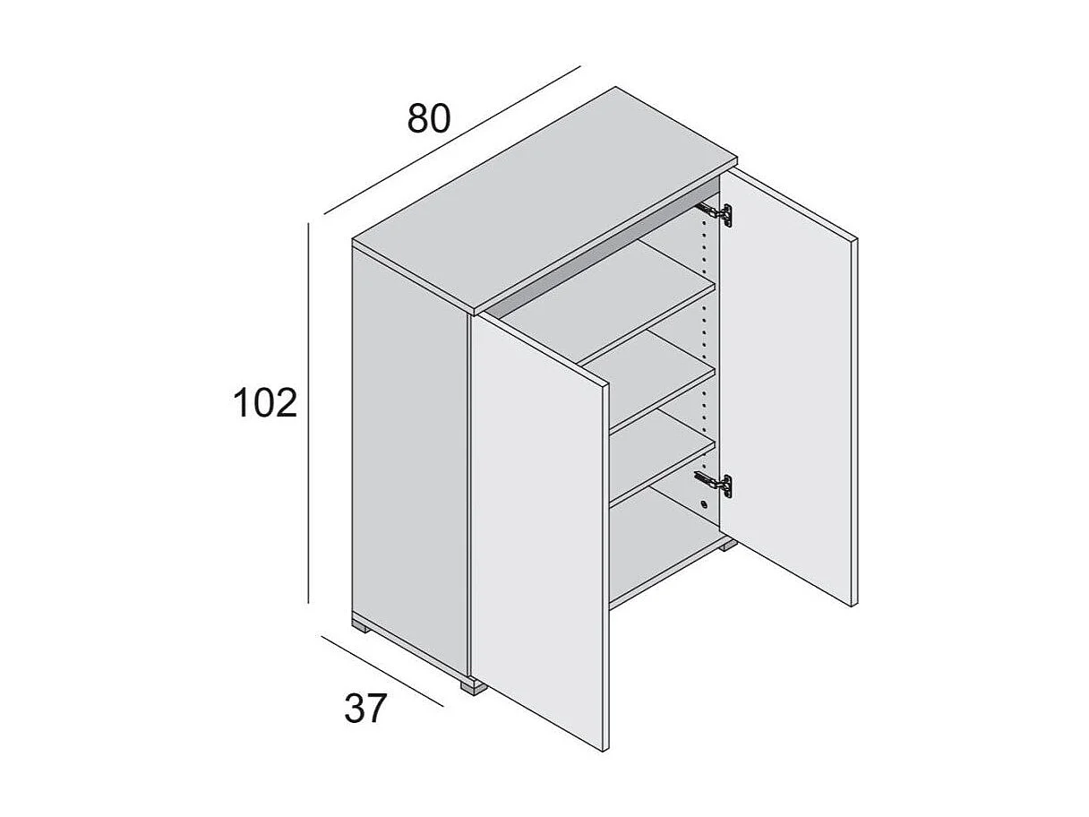 Armoire De Salle De Bains Blanche Multifonctionnelle 2 Portes