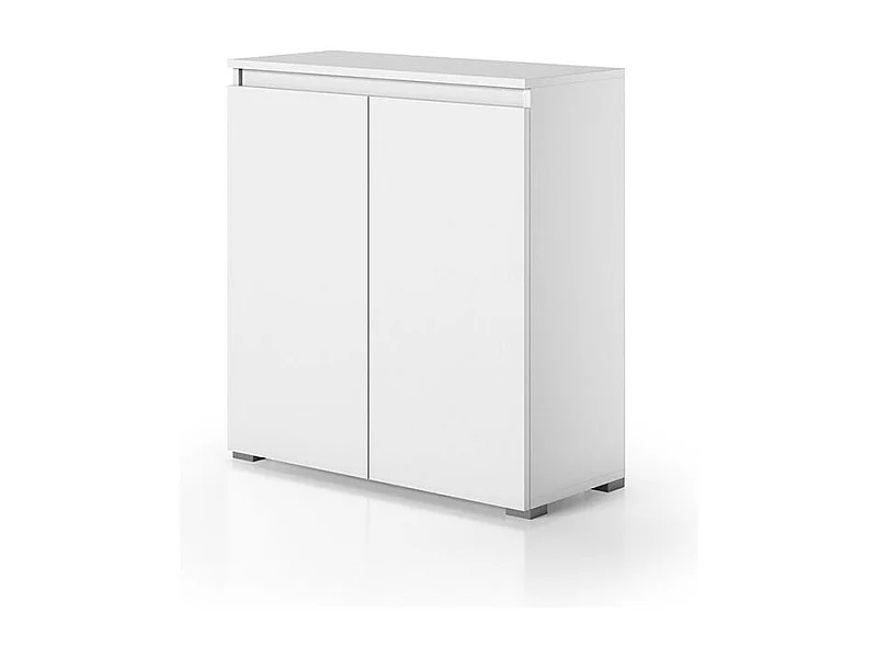 Armoire De Salle De Bains Blanche Multifonctionnelle 2 Portes