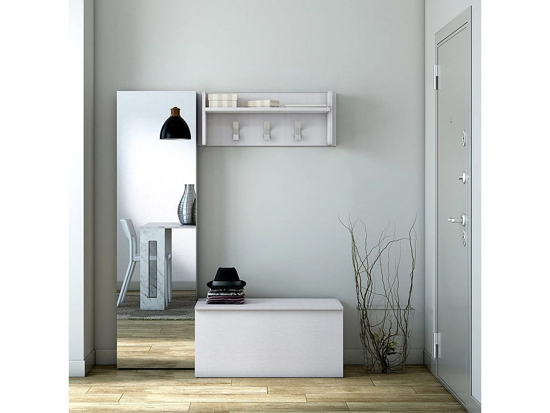 Meuble De Rangement Blanc Pour Salle De Bains