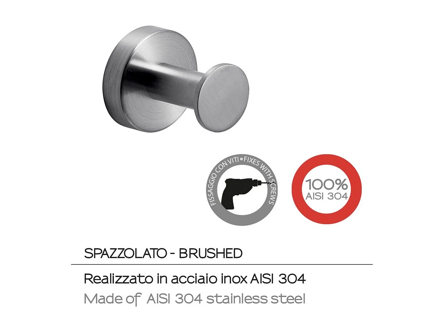 Cintre Mural En Acier Chromé Brossé | Loto