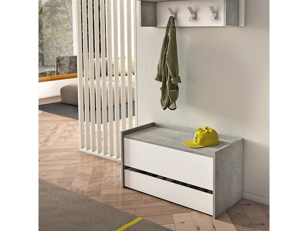 Coffre À Conteneurs En Béton Avec 1 Tiroir Blanc