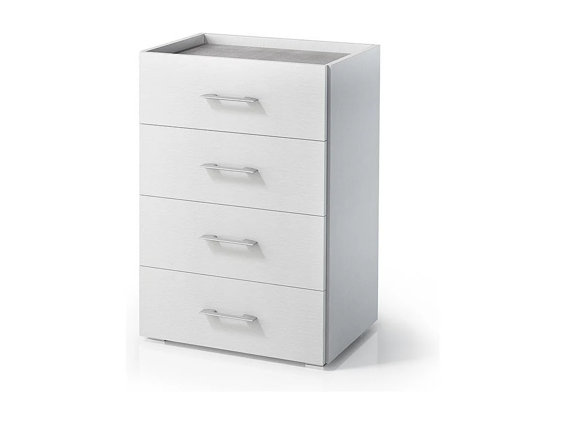 Commode Polyvalente À 4 Tiroirs Avec Plateau En Béton