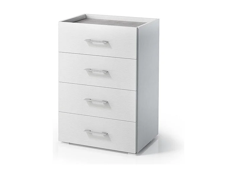 Commode Polyvalente À 4 Tiroirs Avec Plateau En Béton