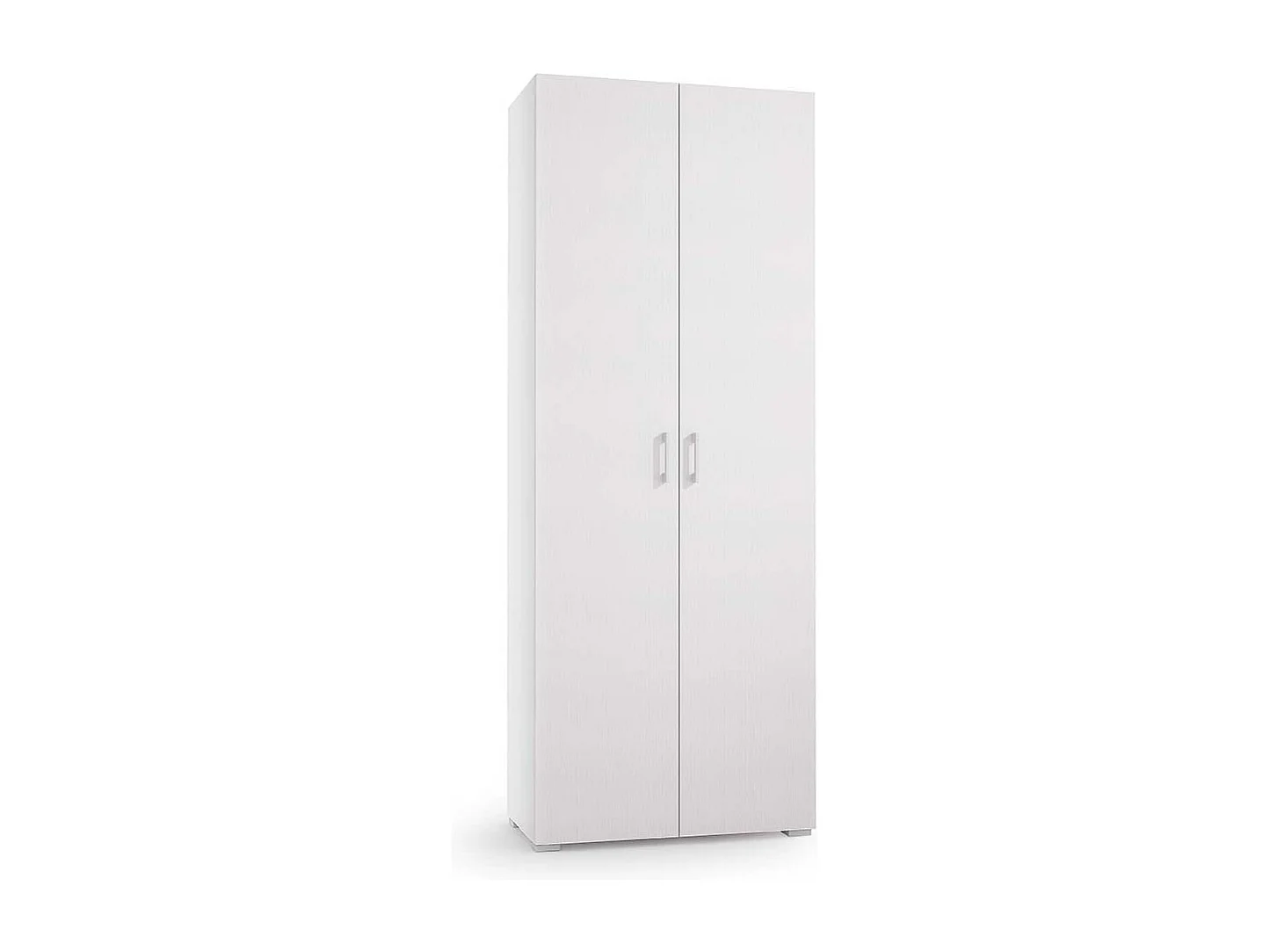 Meuble Polyvalent En Bois 72Cm 2 Portes Avec Étagères Et Tiroir Blanc