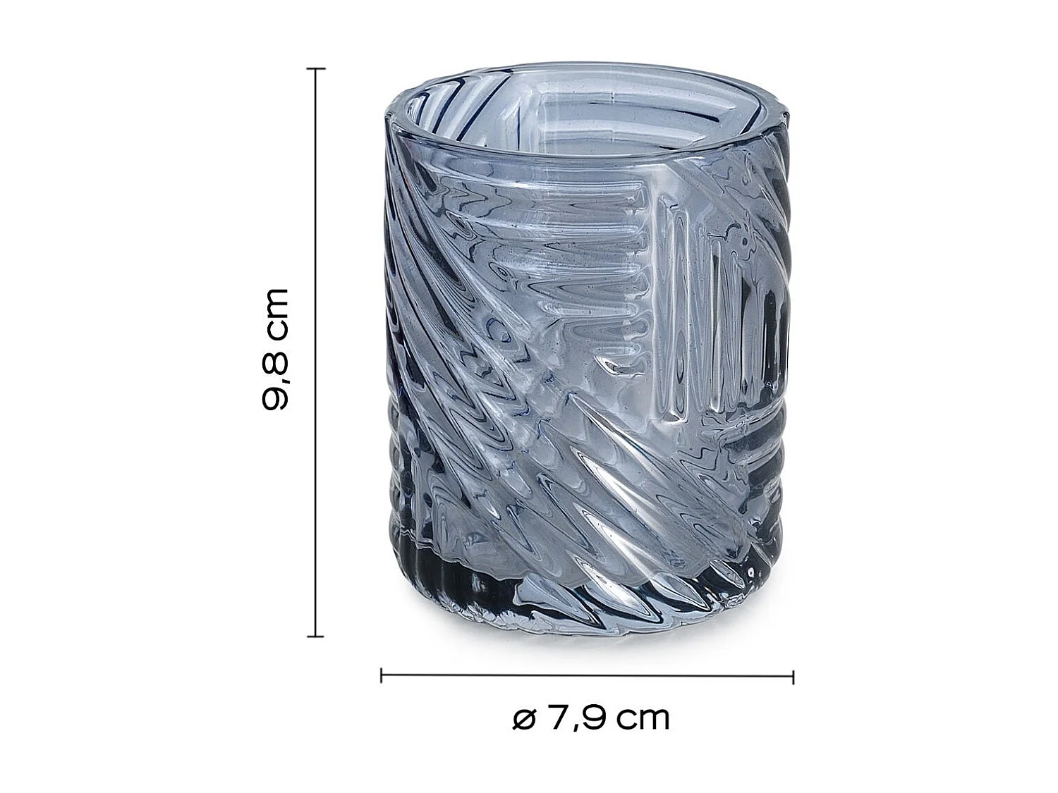 Porte-Brosse À Dents En Verre Bleu | Fiordaliso