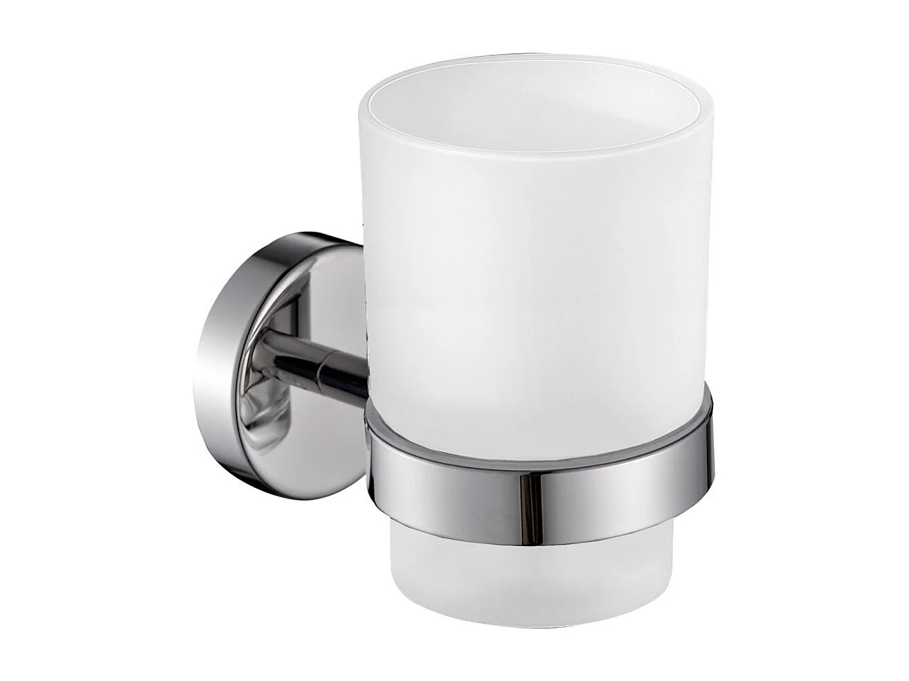 Porte-Brosse À Dents En Verre Dépoli Et Acier Poli  | Loto