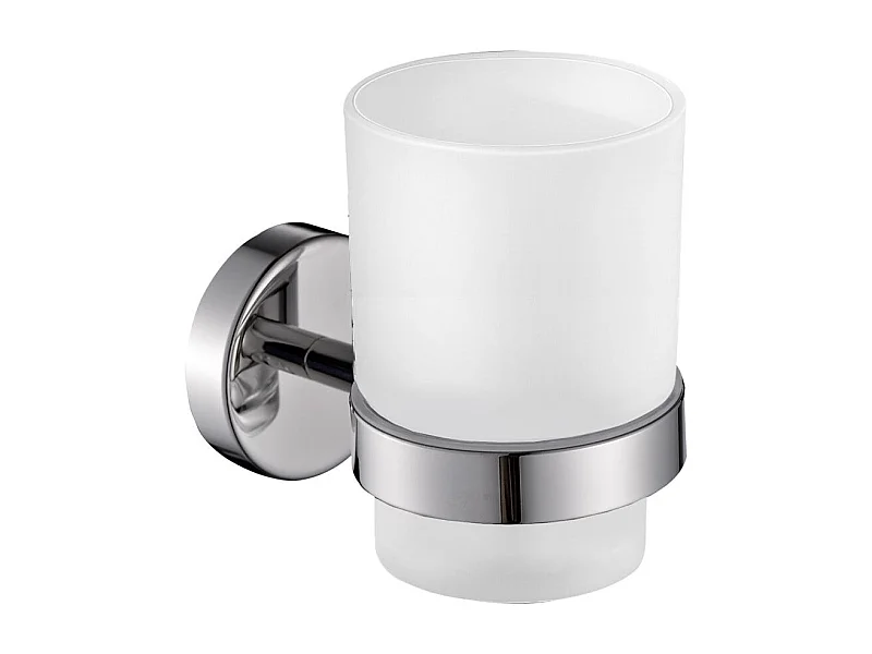 Porte-Brosse À Dents En Verre Dépoli Et Acier Poli  | Loto