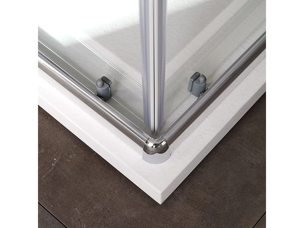 Cabine De Douche Coulissante En Cristal 75X75 Avec Angle | Luna