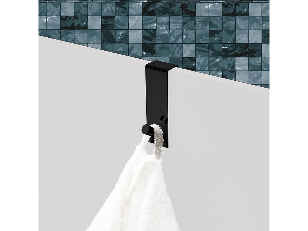 Crochet De Porte De 20 Mm En Acier Noir Mat