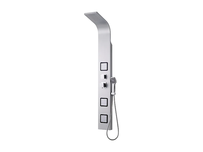 Colonne De Douche Multifonctions Murale Avec Hydromassage Couleur Gris