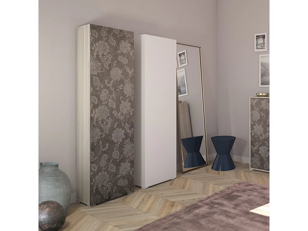 Armoire Colonne Multifonctionnelle Avec 1 Porte Décorée