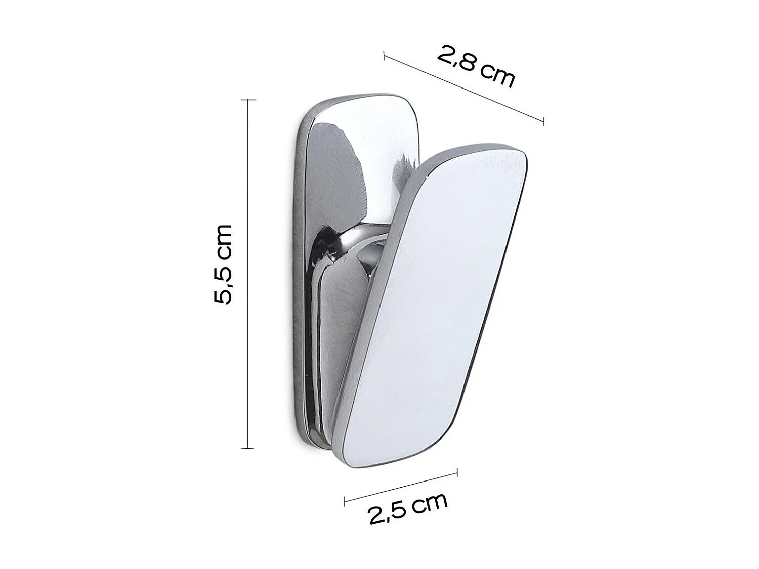 Porte-Manteau Mural Simple En Métal Chromé