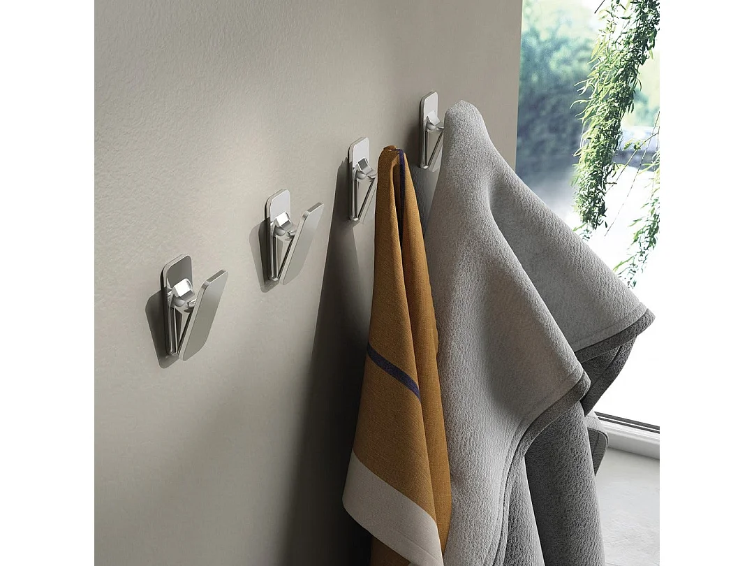 Porte-Manteau Mural Simple En Métal Chromé