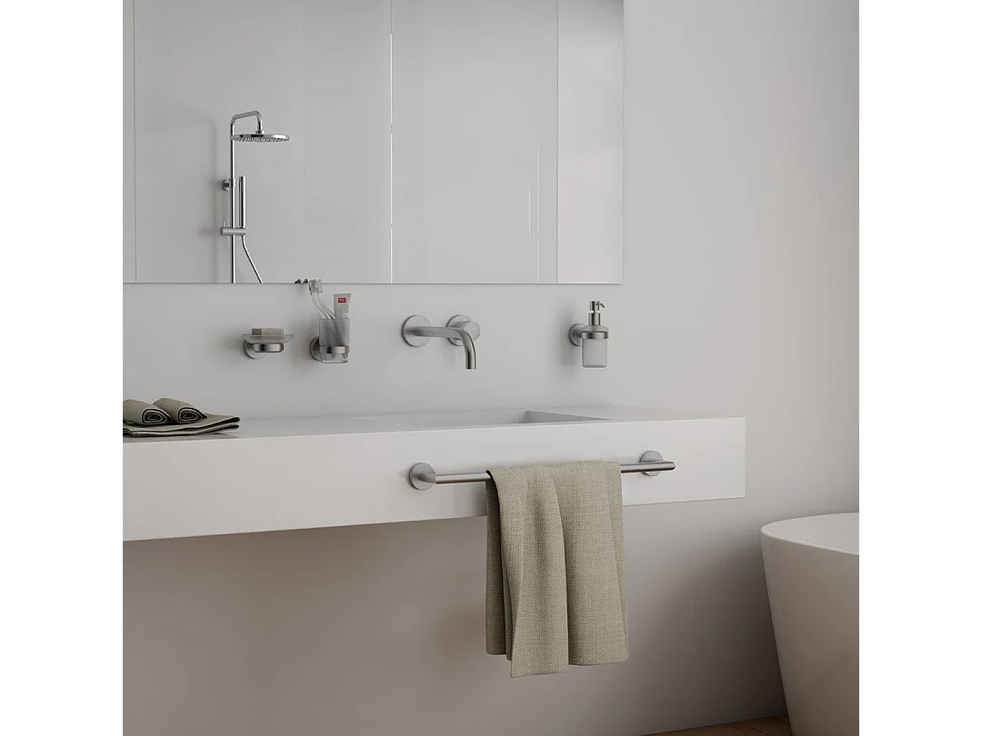 Porte-Brosse À Dents Mural En Verre Et Acier | Loto