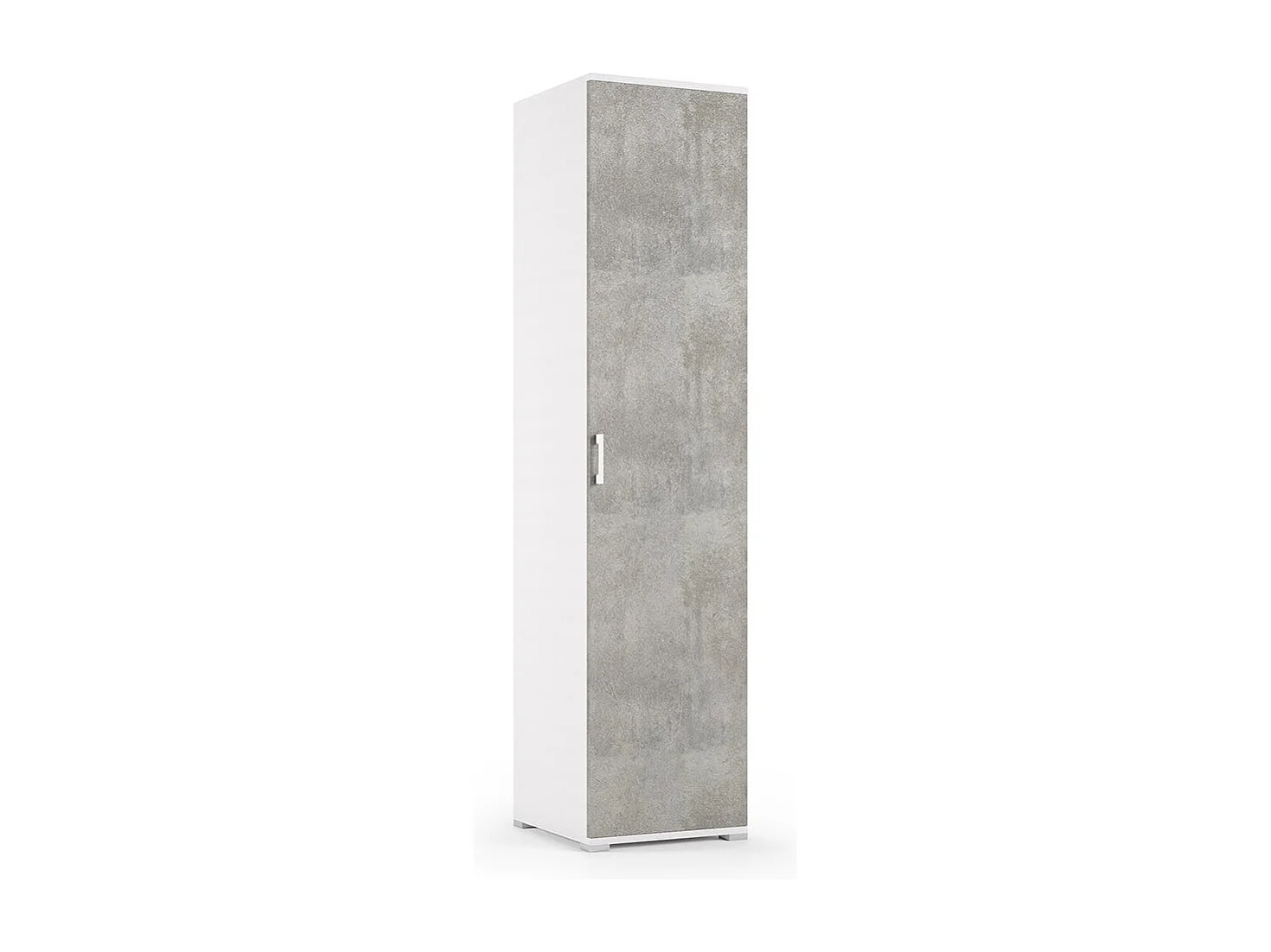 Colonnes Polyvalentes Blanc 45Cm 1 Porte Effet Béton